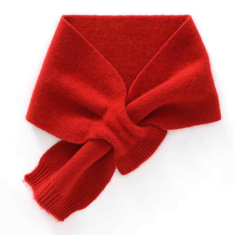 マフラー 子供 ジュニア ユニセックス 秋冬 無地 カシミヤ ウール混 ニットマフラー ストール 防寒 保..