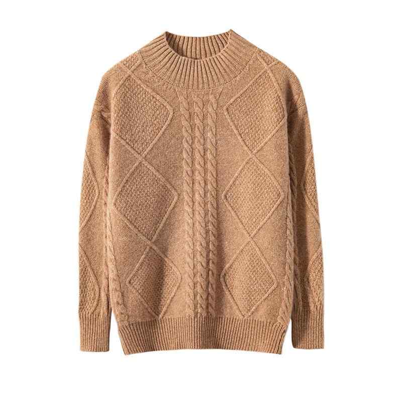 ニット キッズ 男の子 女の子 羊毛 ウール セーター プルオーバー クルーネック 長袖 ひし形 アーガイル柄 トップス 厚手 ソフトタッチ インナー 重ね着 ...