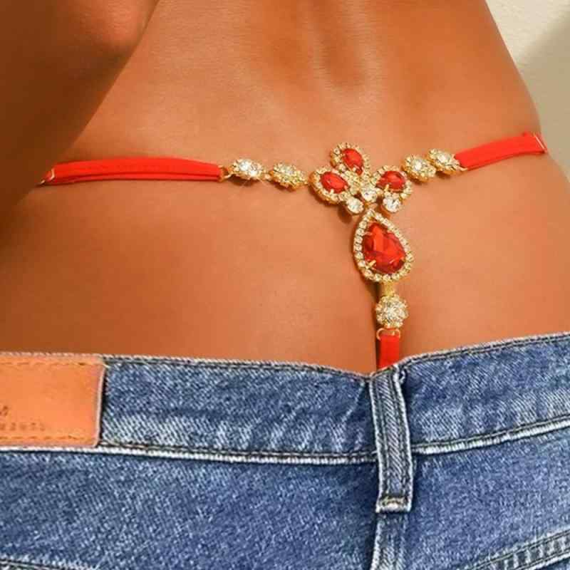 ボディチェーン レディース 水滴型 ラインストーン セクシー ファッション アクセサリー ショーツ Tバック ビキニ ビーチ リゾート 水着スタイル ダンス 衣装 クラブ パーティー 欧米風 ゴージャス ゴールド シルバー 電気メッキ加工