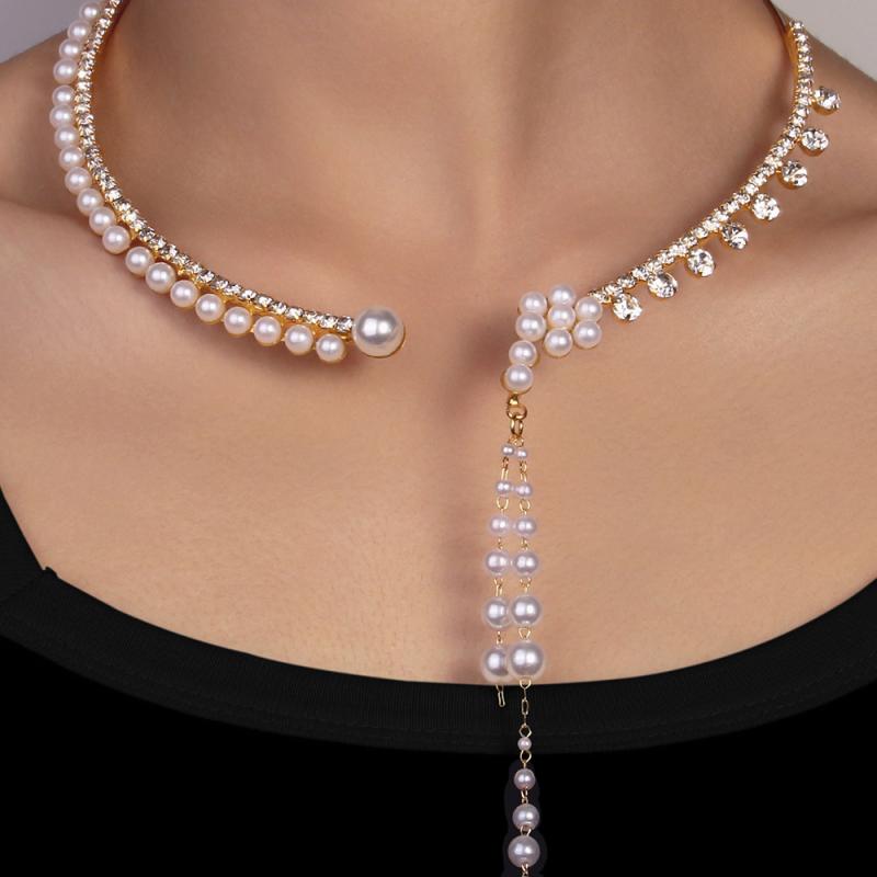 ネックレス レディース バロックパール チョーカー 個性的なデザイン タッセル 上品 高級感 普段使い ..