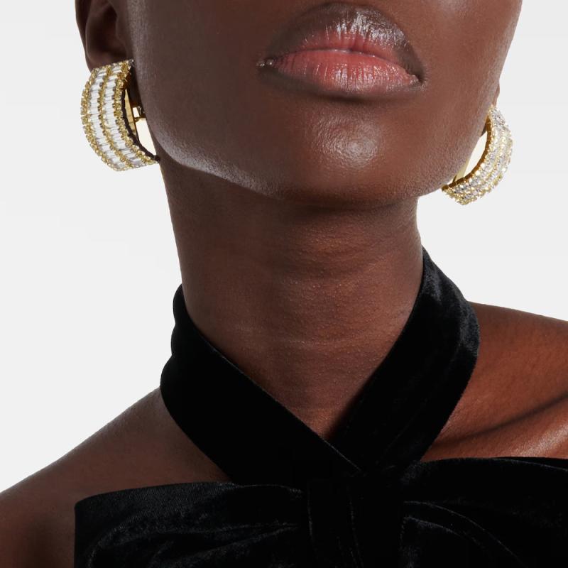 イヤリング レディース ライトラグジュアリー レトロ 階段状 ラウンド ジルコニア キラキラ シンプル スタイリッシュ エレガント 高級感 イヤーカフ ゴールド シルバー 春夏