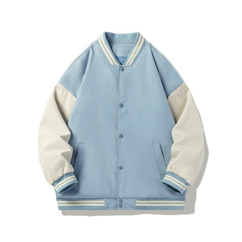 ・カテゴリ: ジャケット・スタイル: 韓国風・ネックライン: スタンドカラー・フィット: ルーズフィット・前立て: ジップアップ・厚さ: 薄手・柄: 無地・対象: ティーンエイジャー・主な素材: 綿90%・裏地素材: ナイロン100%・シーン: カジュアル・デザインディテール: 切り替え配色・裾デザイン: ラウンドヘム・加工: ノーアイロン加工・着丈: レギュラー・ポケット: サイドシームポケット・着用方法: アウター・袖丈: 長袖・カラー展開: ブラック、カーキ、ライトブルー、ピンク・サイズ展開: S、M、L、XL、2XL、3XL・袖タイプ: レギュラー袖・対象年齢: 成人・性別: メンズ