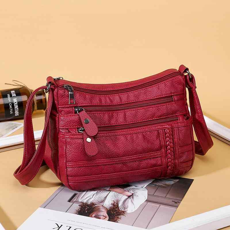 ショルダーバッグ レディース 婦人 マザーズバッグ 斜め掛け 多収納 大容量 PUレザー ソフトレザー ビジネス 通勤 お財布ポシェット