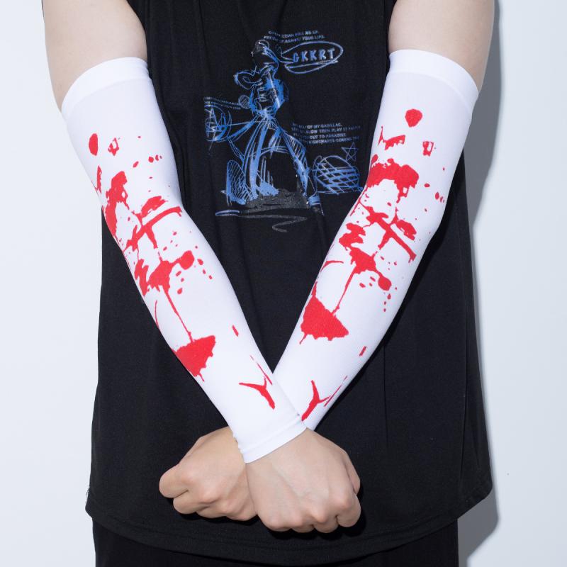 アームカバー 男女兼用 接触冷感 UVカット ポリエステル ナイロン 速乾 伸縮性 ドライブ スポーツ アウ..