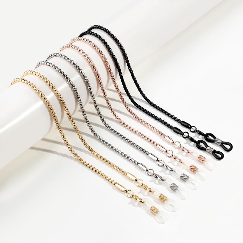 メガネチェーン ユニセックス マスクチェーン 2WAY 首掛けストラップ メタル素材 鎖骨ネックレス 紛失防止 落下防止 ずり落ち防止 韓国..