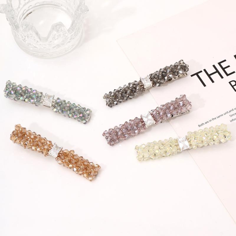 ヘアピン レディース 韓国風 クリスタル 前髪用 サイド留め ハンドメイド 個性派デザイン かわいい フェミニン 髪飾り ヘアアクセサリ..
