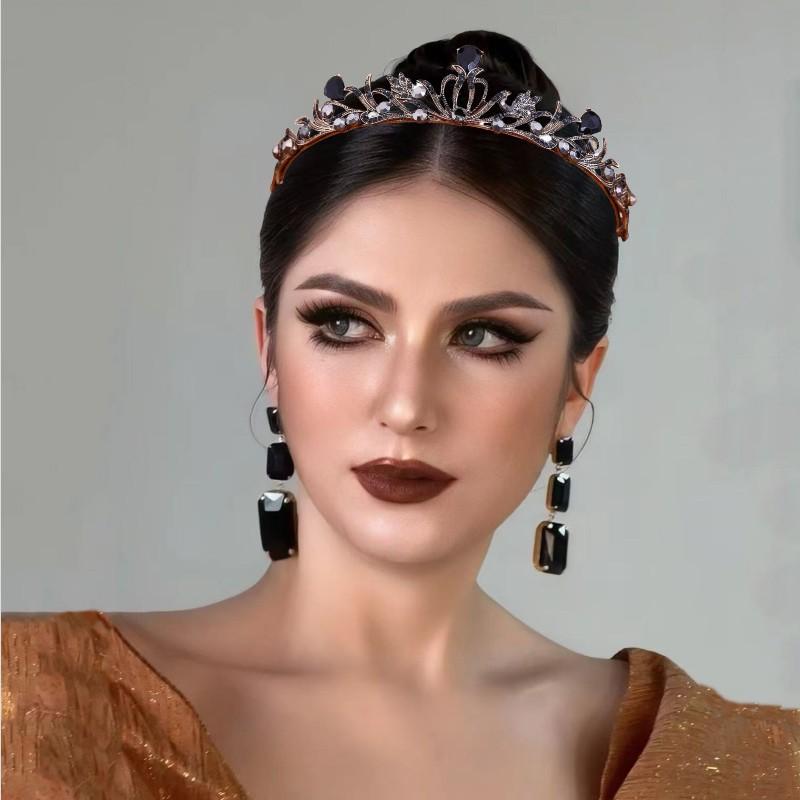 ヘッドドレス レディース ブライダル 花嫁 ウェディング ティアラ 王冠 カチューシャ フレンチスタイル..