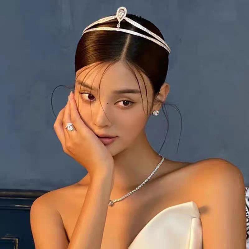 ヘッドドレス レディース 花嫁 ブライダル シンプル レトロ調 クラウン ティアラ エレガント 上品 高級..