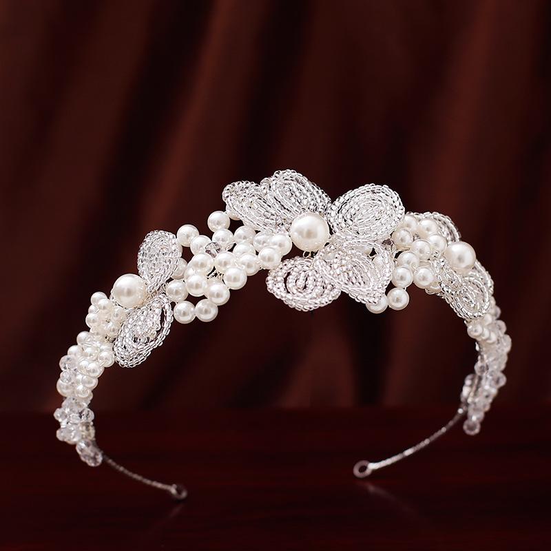 ヘアアクセサリー レディース カチューシャ ヘアバンド 花嫁 ウェディング ブライダル パール パール ハンドメイドビーズ シンプル 上品 エレガント ナチュラル レトロ アンティーク 結婚式 披露宴 髪飾り 幅広いスタイル