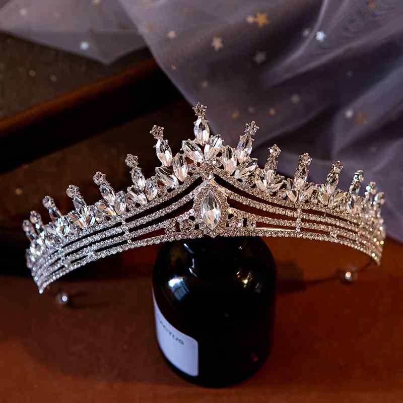 ヘッドドレス 花嫁 ウェディング ブライダル 王冠 ティアラ 韓国風 上品 エレガント バロック調 シンプ..