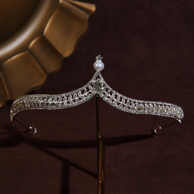 ティアラ 女性用 韓国風 シンプル エレガント 高級感 ラインストーン 合金 ブライダル ウェディング 披..