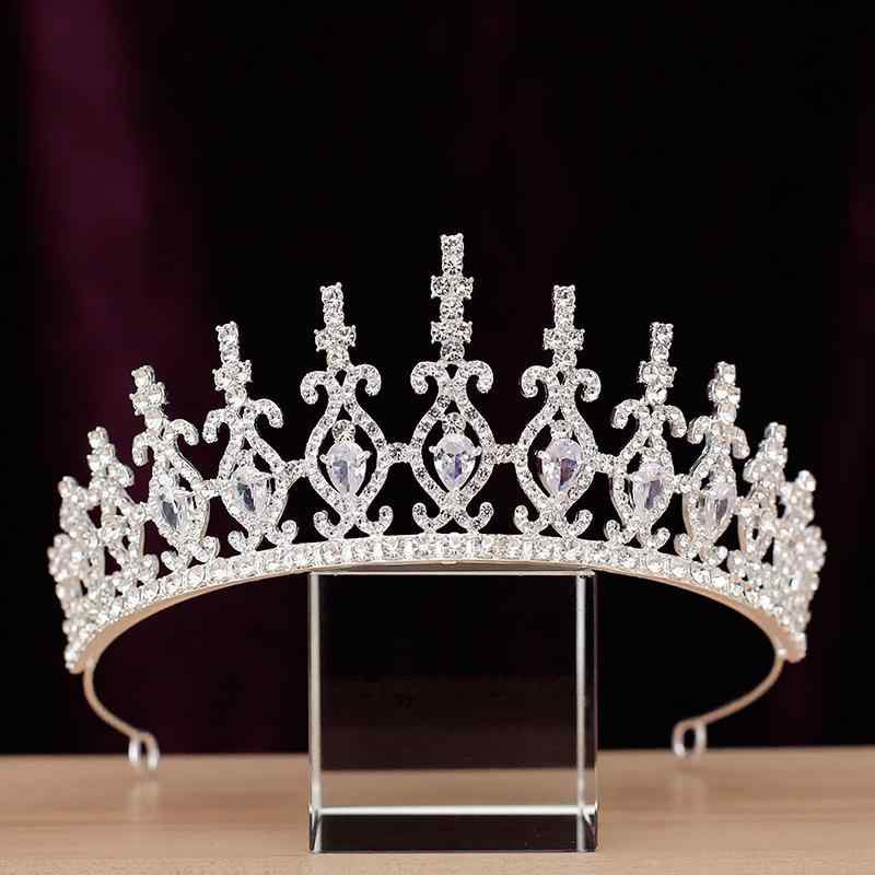 ヘッドドレス レディース ブライダル ウェディング ティアラ カチューシャ クラウン ジルコニア シルバ..