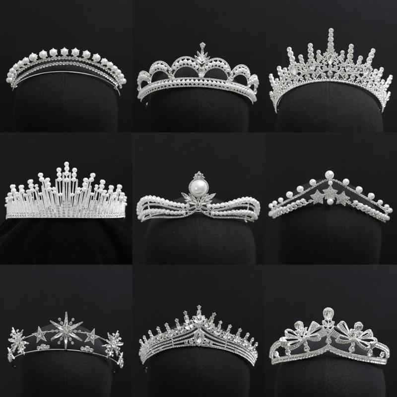 ティアラ 花嫁 ウェディング ブライダル 結婚式 披露宴 パーティー 高級感 ラインストーン クラウン ヘ..