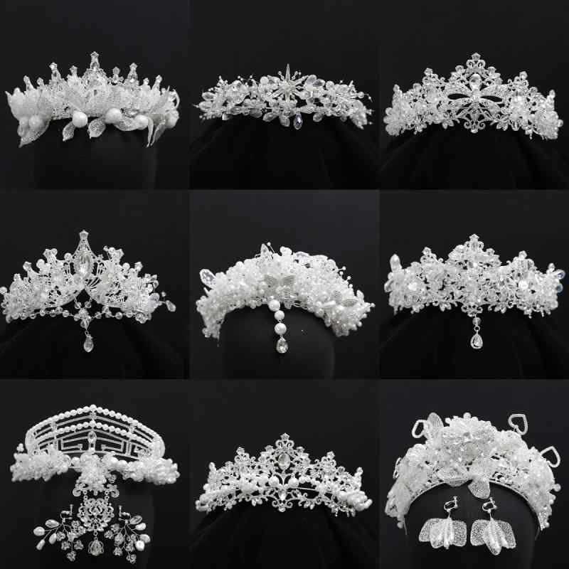 ヘッドドレス レディース ブライダル ウェディング ティアラ クラウン プリンセス 額飾り 高級感 クリ..
