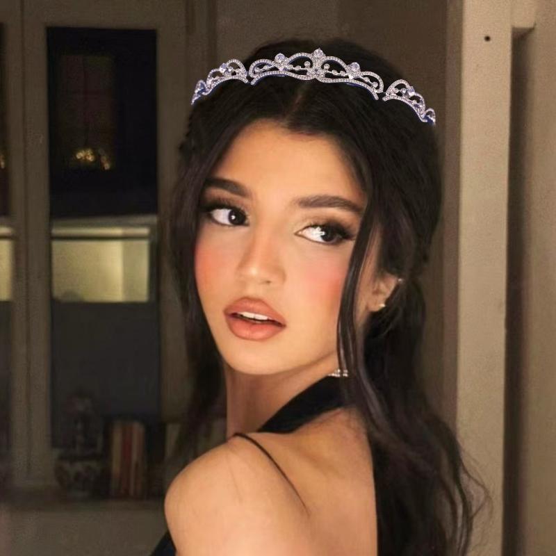 ヘッドドレス レディース ブライダル 結婚式 ティアラ バロック ラインストーン 合金 パーティー 誕生..