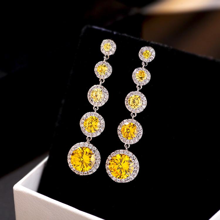 ピアス レディース S925純銀ポスト ジルコニア タッセル ロングドロップ エレガント 高見え シンプル ..