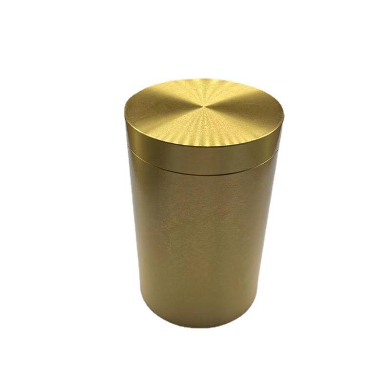 茶筒 真鍮製 ブラス 密閉 防水 小型 ポータブル 携帯用 保存容器 茶葉入れ コーヒー豆 調味料入れ 小物..