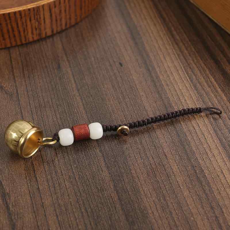 キーホルダー 真鍮製 百福 ミニチュア壺 開運 宝物入れ ハンドメイド チャーム ラッキーアイテム ストラップ 民族調 ギフト プレゼント