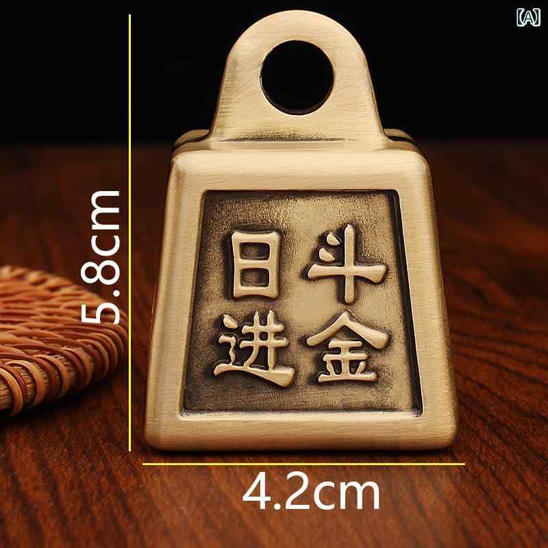 置物 真鍮製 秤の錘モチーフ 回転式 卓上文鎮 デスクインテリア ラッキーアイテム 金運招福 縁起物 開..