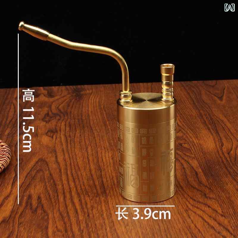 シーシャ メンズ 純真鍮製 百福 龍鳳 2WAY 4WAY 水フィルター 水煙管 喫煙具 フーカ 高級感 豪華 中華..