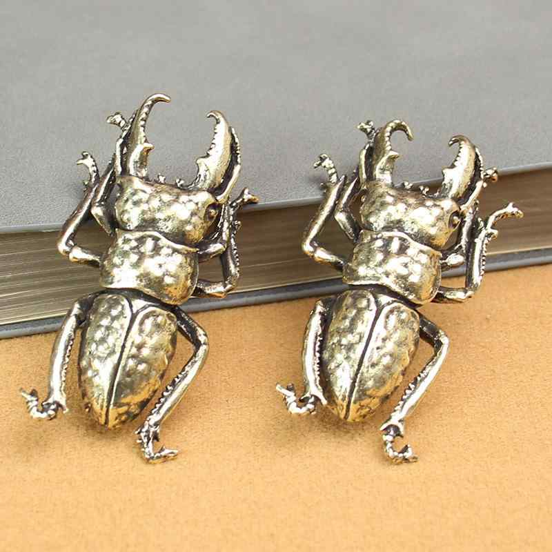 置物 真鍮 ブラス 甲虫 昆虫 レトロ アンティーク 卓上 デスク オブジェ 飾り インテリア リアル 精巧 ..