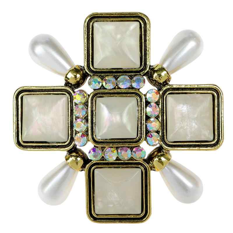 ブローチ レディース レトロ 十字架 宮廷風 バロック ファッション アクセサリー ピン スーツ コート ..