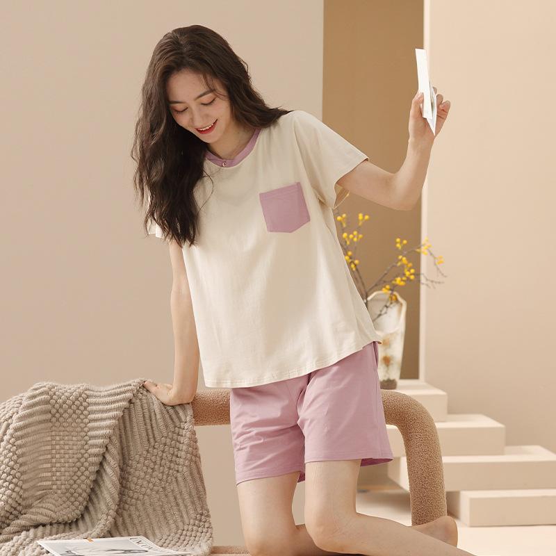 ルームウェア レディース 胸パッド付き 薄手 接触冷感 半袖 ショートパンツ モダール プルオーバー 上下セット 外出OK 大きいサイズ ゆったり 夏 部屋着 普段使い