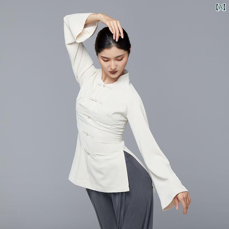 ・性別: 女性・主な素材: 化学繊維混紡・素材: ポリエステル96%〜100%・裏地素材: ポリエステル・カラー展開: ダブグリーン、アプリコット、グースイエロー、グレーパープル・サイズ展開: S、M、L、XL・カテゴリ: ダンスウェア