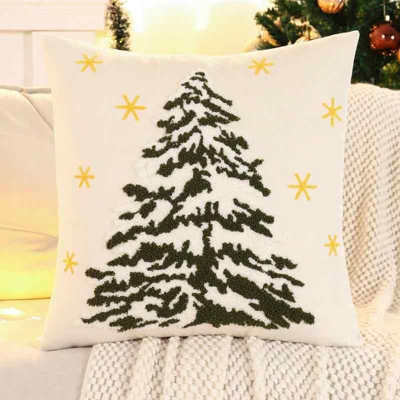 ・カテゴリ: クッションカバー・シリーズ: クリスマス・素材: ベルベット・サイズ: 45cm x 45cm (中材なし)・カラー展開: ホワイトクリスマスツリー、レッドクリスマスツリー、グリーン雪だるま、レッド雪だるま、ホワイト、レッド・スタイル: アメリカン・使用場所: リビングルーム