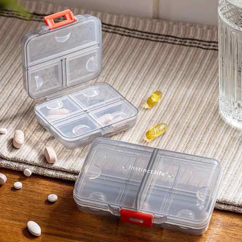 薬ケース ピルケース サプリメントケース 携帯用 旅行 出張 普段使い 7日間 1週間分 小分け 仕切り付き 防水 防湿 フタ付き ミニ コンパクト 軽量 PP素材 食品レベル 収納ボックス 小物入れ グリーン グレー ブルー