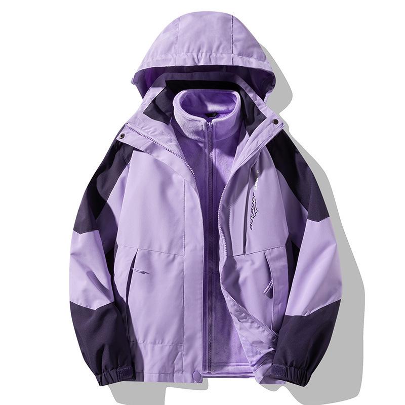 マウンテンパーカー 男女兼用 ユニセックス スリーインワン 3way ライナー付き フード付き 撥水 防水 ..