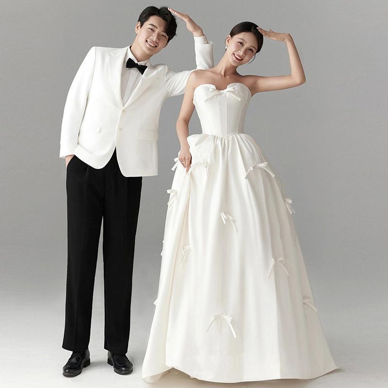 ドレス レディース フレンチ ビスチェ 軽量 ウェディング ブライダル サテン ロング丈 ナチュラル 優雅..