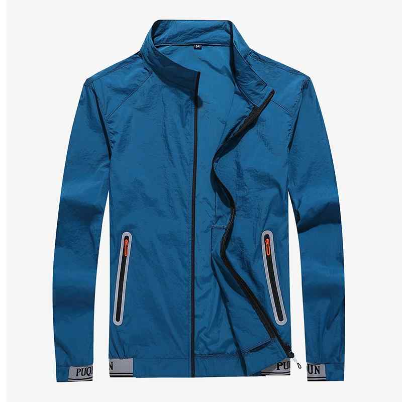 アウター メンズ 春夏 UVカット 紫外線対策 薄手 通気性 速乾 ストレッチ スタンドカラー 立ち襟 スポ..