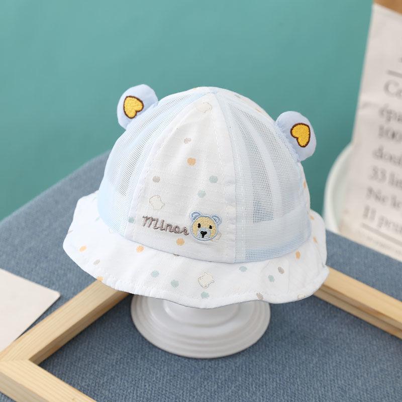 ベビーハット 新生児 赤ちゃん 幼児 春夏 薄手 日よけ UVカット 通気性 防風 遮光 ...