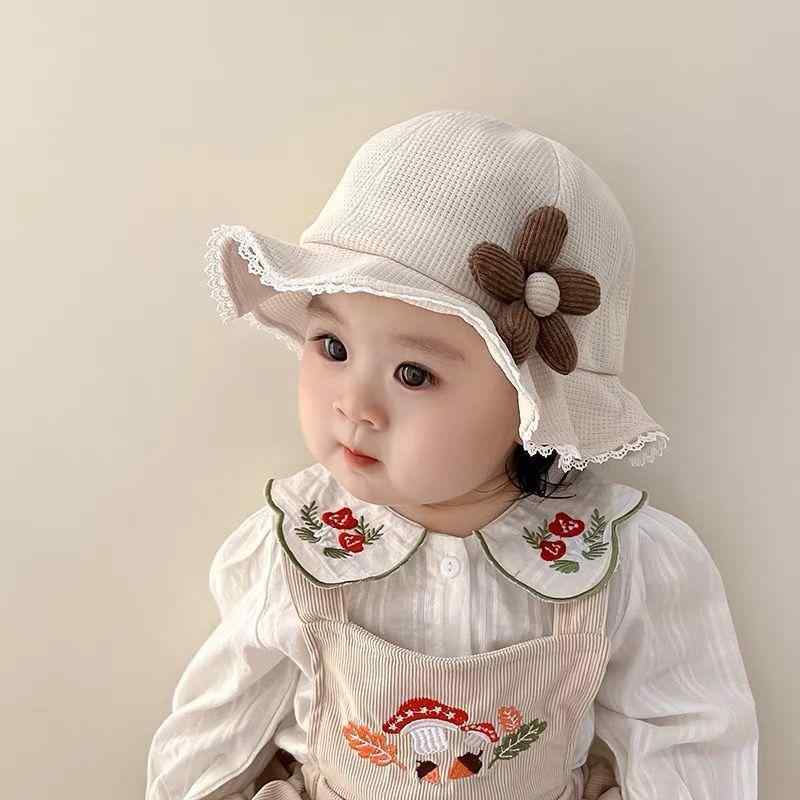ハット ベビー 女の子 春秋 韓国風 プリンセス風 花柄 バケットハット 日よけ UV対策 おしゃれ かわい..