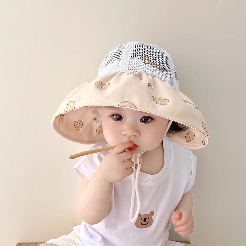 サファリハット ベビー キッズ 子供 赤ちゃん 男女兼用 夏 薄手 軽量 メッシュ 通気性…