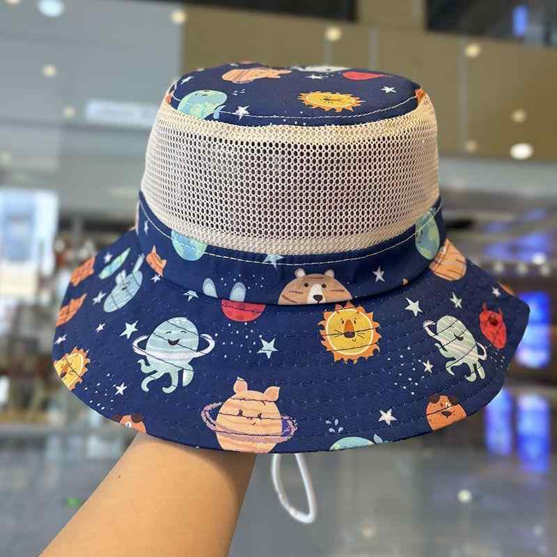 ハット キッズ ベビー 男の子 女の子 バケットハット サファリハット 夏 メッシュ 通気性 つば広 ワイ..