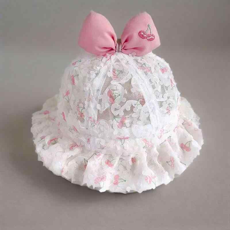 帽子 ベビー 女の子 プリンセス風 バケットハット 春夏 UVカット 日よけ つば広 通気性 防風 かわいい ..