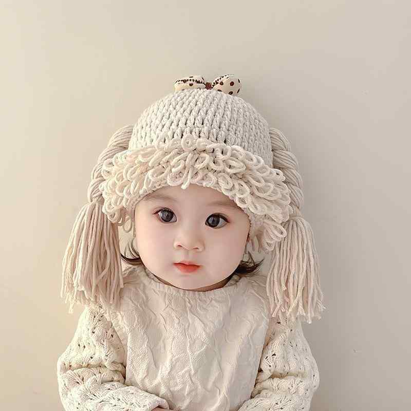 帽子 ベビー 赤ちゃん 子供 女の子 秋冬 厚手 ニット帽 ニットキャップ 耳当て 防寒 あったか 保温 防..