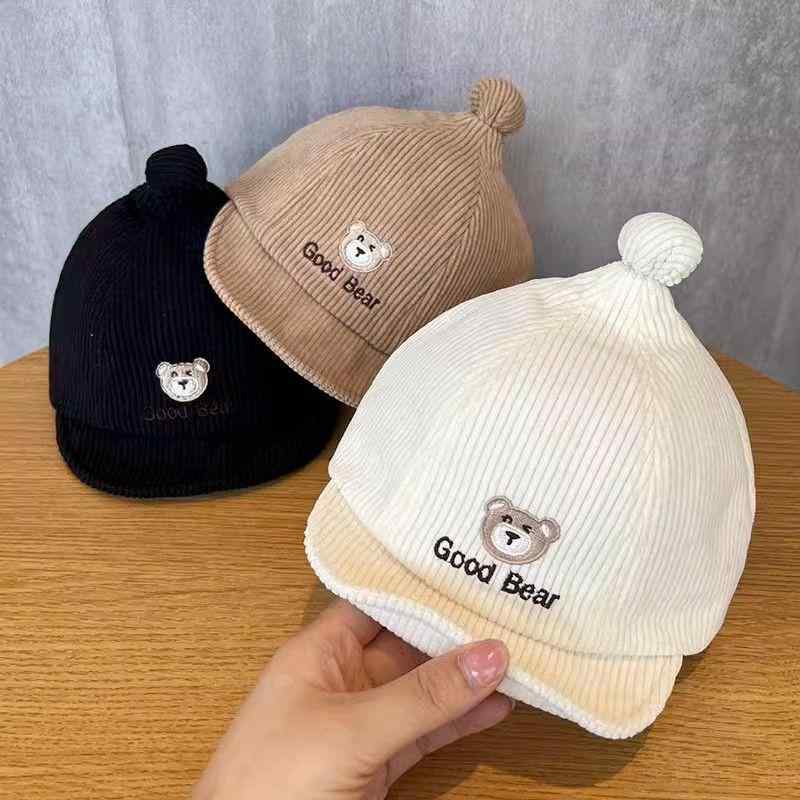 帽子 ベビー キッズ 男女兼用 秋冬 韓国風 コーデュロイ ベレー帽 キャスケット おしゃれ 個性的 防風 ..
