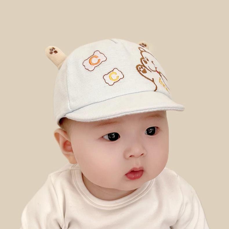 2個セット・カテゴリ: キャップ・カラー展開: ピンク, 淡黄, ブルー・サイズ展開: 0-8ヶ月向け 頭囲34-44cm・つばのスタイル: ショート・帽子の形: 丸型・機能: UVカット, 通気性, 防風, 日よけ・主な素材成分: 61%〜70%・スタイル: かわいい, ナチュラル, ファンシー, スイート・対象年齢: 0-6ヶ月・デザイン: 動物, 自然, 模様