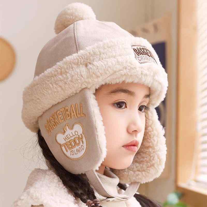 帽子 ベビー 女の子 キッズ 秋冬 冬用 ニット帽 耳あて付き 防寒 保温 厚手 ふわふわ もこもこ あった..