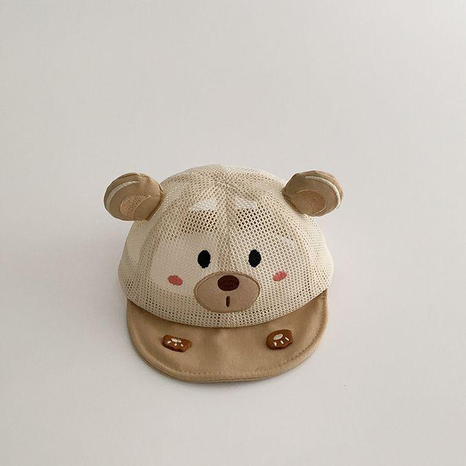 キャップ ベビー 男の子 女の子 乳幼児向け 春夏 薄手 通気性 メッシュ UVカット 日よけ 防風 つば広 ..