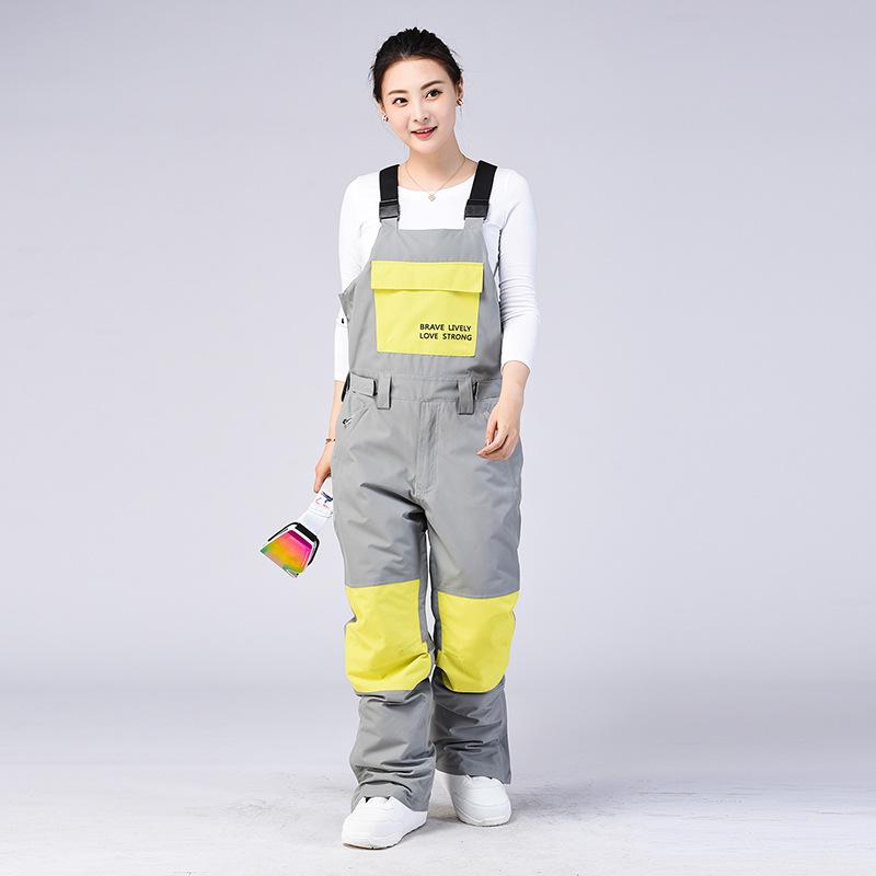 スノーボードウェア 男女兼用 スキーパンツ サスペンダー オーバーオール 防寒 防水 防風 耐摩耗 通気..