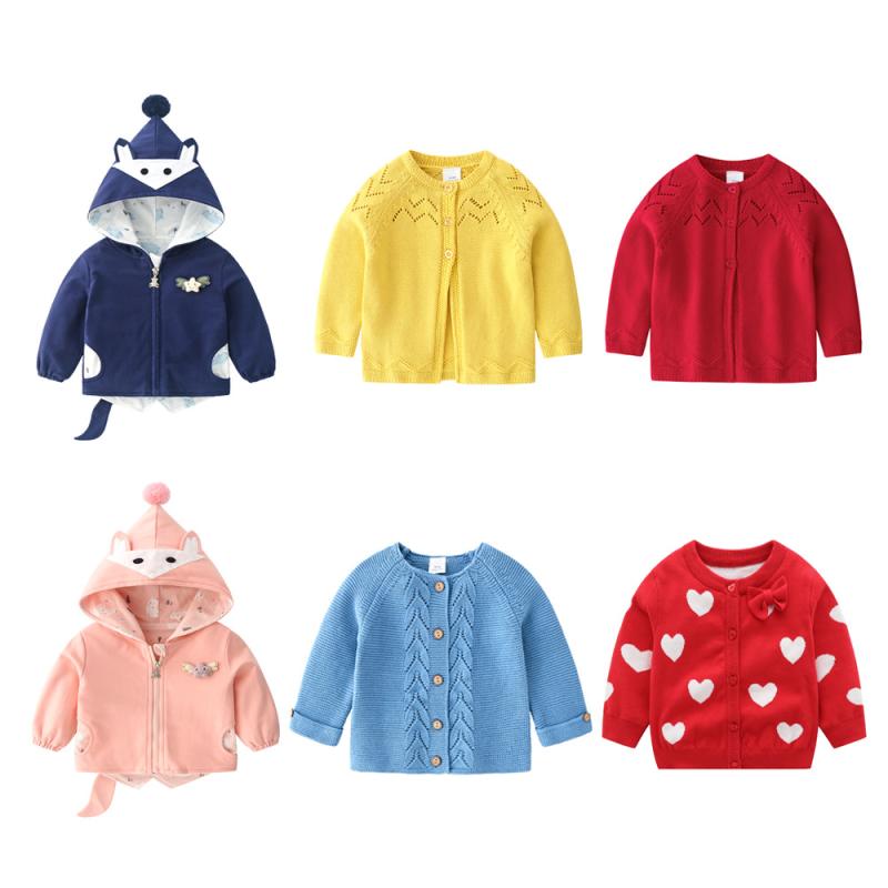 アウター ベビー キッズ 男女兼用 春秋 フード付き ジップアップ カーディガン 羽織り コットン 綿100% 柔らかい かわいい 普段使い お出かけ着