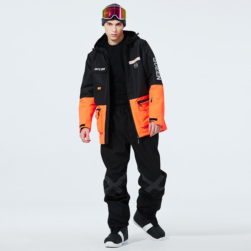 スキーウェア レディース メンズ 男女兼用 ユニセックス カップル スノーウェア 上下セット 防寒 保温 厚手 肉厚 韓国風 おしゃれ 防水 耐摩耗 防風 スキー スノーボード ウィンタースポーツ アウトドア 秋冬 カジュアル スタイリッシュ