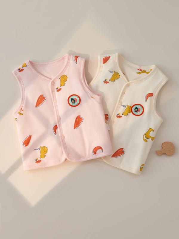 ベビーベスト 男の子 女の子 秋冬 防寒 厚手 中綿入り 綿100% 柔らかい あったか 外出 トップス カジュ..