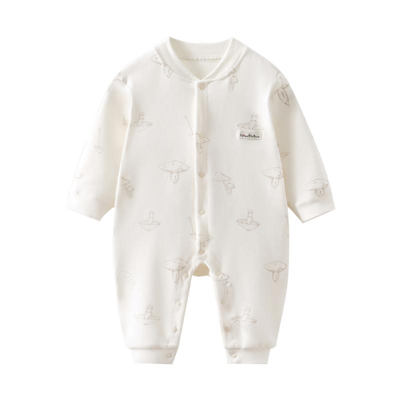 ・カテゴリ: ロンパース、カバーオール・スタイル: 万能・主な素材: 綿100%・性別: 男女兼用・袖丈: 長袖・厚さ: 普通・開閉: シングルボタン・シーズン: 春、秋・対象年齢: 乳幼児(1〜3歳)、身長80〜100cm・適合身長: 66cm、73cm、80cm、90cm・タイプ: ロンパース