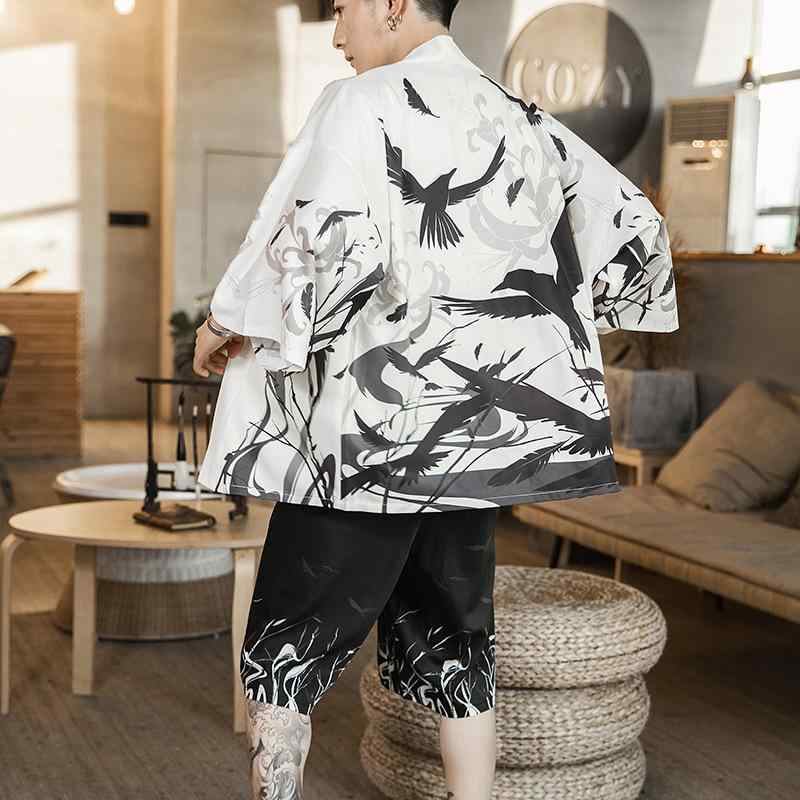 セットアップ メンズ 男性用 夏物 中国風 チャイナ風 ツーピース 雲柄プリント 大きいサイズ ビッグサイズ ゆったり カジュアル リラックス 普段使い おしゃれ トレンド ポリエステル ホワイト ブラック