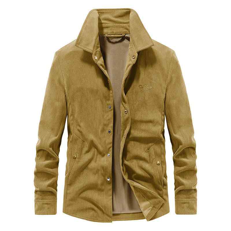 ジャケット メンズ 男性用 春秋 長袖 大きいサイズ ビッグサイズ コーデュロイ ポリエステル 襟付き 刺..